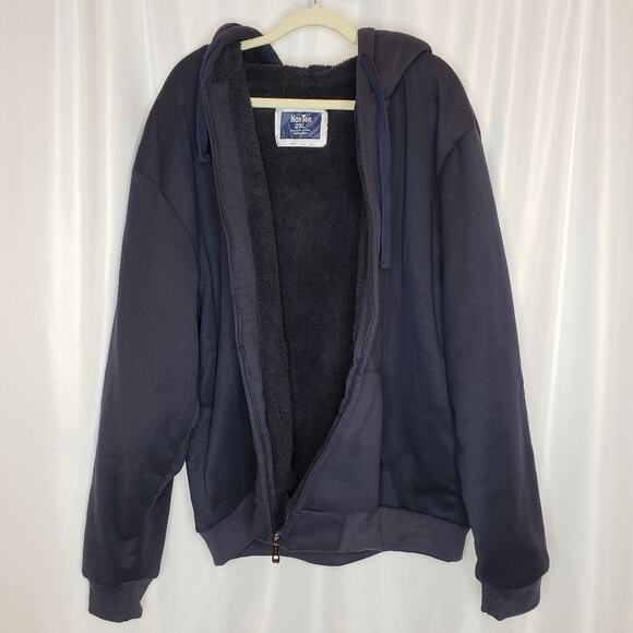 Han Ton Zip Up Heavyweight Hooded Sweatshirt 2 XL - Picture 4 of 8